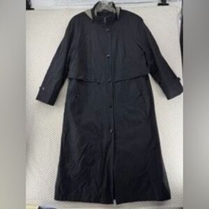 FS RAINWEAR Classic Women's Charcoal Gray Hooded Coat Convertible Size 16